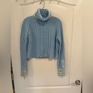 Mudd Jeans vintage 90s blue long sleeve Turtleneck sweater size XL